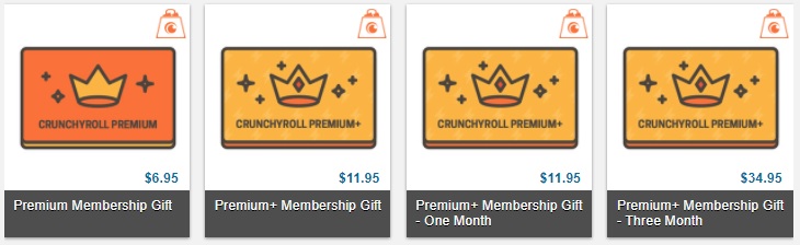 Assinaturas e Premium > Crunchyroll Premium + Envio rápido